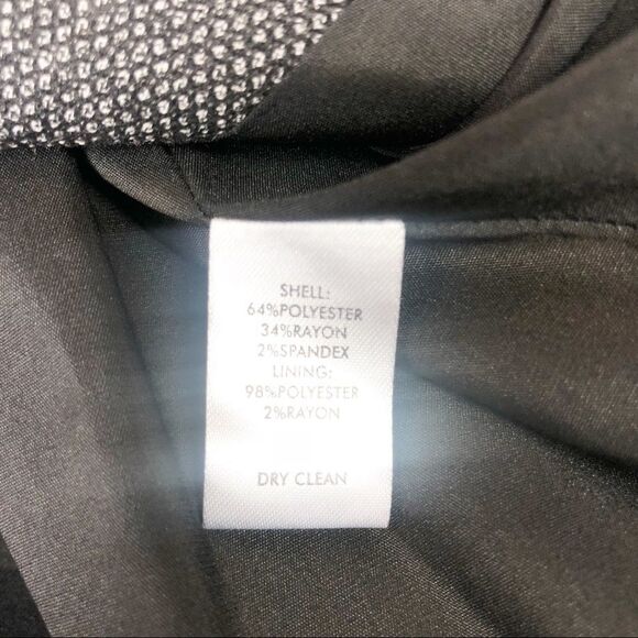 CALVIN KLEIN | Black & White Button Front Blazer 2 - Picture 5 of 6